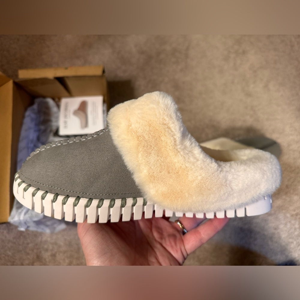 Ilse Jacobsen faux fur slippers size 38